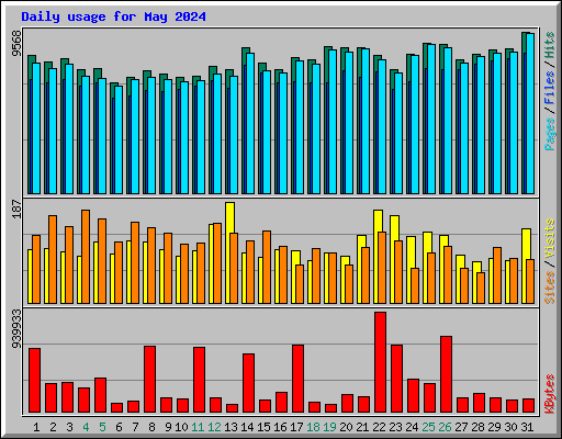 Daily usage for May 2024