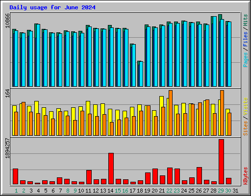 Daily usage for June 2024