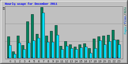 Hourly usage for December 2011