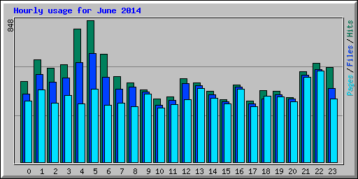 Hourly usage for June 2014