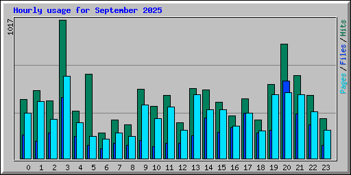 Hourly usage for September 2025